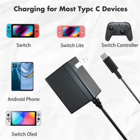 img 3 attached to ⚡ Nintendo Switch Charger Cable Adapter - Fast Charger for Nintendo Switch/Switch Lite/Switch OLED and Android Phones - 15V 2.6A Output Supports TV Mode