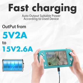 img 2 attached to ⚡ Nintendo Switch Charger Cable Adapter - Fast Charger for Nintendo Switch/Switch Lite/Switch OLED and Android Phones - 15V 2.6A Output Supports TV Mode