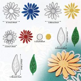 img 2 attached to 🌸 14-Piece Flower Metal Cutting Dies Set: Flower Leaves Embossing Stencil, 14 Classic 3D Die Cuts Stencils for DIY Crafts, Scrapbook Album, Paper Card