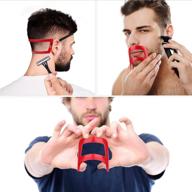 🧔 beard and neckline shaving template set – perfect men's mustache grooming and shaping tool for self-haircut trimming and styling logo