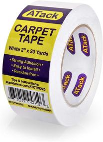 img 4 attached to 🔒 ATack Carpet Tape: Removable 2-inch x 20 Yards, Ideal for Area Rugs, Stair Treads & Delicate Hardwood Floors