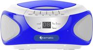 🔵 ematic cd boom box: blue, bluetooth audio, speakerphone - enhanced sound experience logo