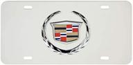 cadillac chrome stainless 🚗 steel plate - pilot lp051 logo
