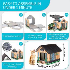 img 1 attached to 🏠 PETYELLA Heated Outdoor Cat Houses: The Perfect Winter Shelter for Outdoor Cats - Weatherproof, Easy to Assemble, and Cozy