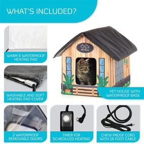img 3 attached to 🏠 PETYELLA Heated Outdoor Cat Houses: The Perfect Winter Shelter for Outdoor Cats - Weatherproof, Easy to Assemble, and Cozy