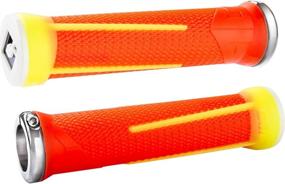 img 1 attached to 🚵 Enhance Your Mountain Biking Experience with Odi Aaron Gwin AG-1 Lock-On Bonus Pack Grips in Vibrant Orange/Yellow!