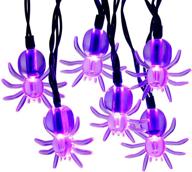 🕷️ enhance the halloween ambiance with recesky 40 led purple spider string lights - battery operated halloween decoration lights with timer - 14ft halloween party decor, house, garden, yard lighting logo