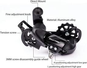 img 3 attached to Hycline Derailleur RD TX800 Mountain Bike Black