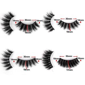 img 1 attached to 💁 Ruarie Fluffy Natural False Eyelashes - 20 Pairs Pack, Wispy 3D Faux Mink Lashes, Volume, 4 Eye-catching Styles, Perfect Gift Set for Women