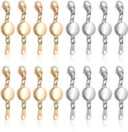 📿 roctee 16 pcs bracelets necklaces chain clasps extenders for women: locking magnetic jewelry clasps and lobster claw closures – gold & silver options logo