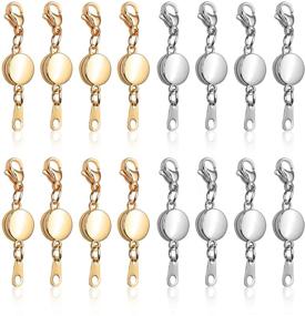 img 4 attached to 📿 Roctee 16 Pcs Bracelets Necklaces Chain Clasps Extenders for Women: Locking Magnetic Jewelry Clasps and Lobster Claw Closures – Gold & Silver Options