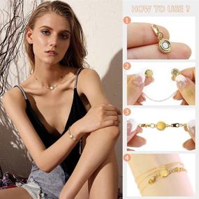 img 3 attached to 📿 Roctee 16 Pcs Bracelets Necklaces Chain Clasps Extenders for Women: Locking Magnetic Jewelry Clasps and Lobster Claw Closures – Gold & Silver Options