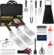 🔥 30 pcs bbq grill accessories set for blackstone and camp chef | kgdjs griddle accessories kit | professional stainless flat top grilling accessories | slotted spatula, scraper, bottle, egg mold logo