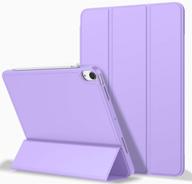 zryxal ipad air 4 10.9 inch 2020 case - protective cover with pencil holder and right side charging, support touch id (clove purple) logo