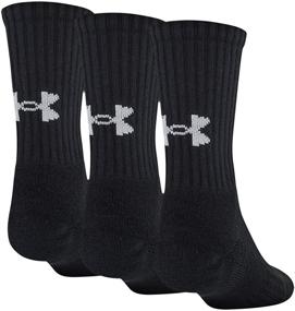 img 4 attached to Get Your Kids Ready for Training with Under Armour's Youth Cotton Crew Socks - 3 Pairs