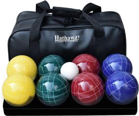 img 4 attached to 🏆 Explore Fun with the Hathaway Deluxe Bocce Ball Set Multi: The Ultimate Outdoor Game Experience!