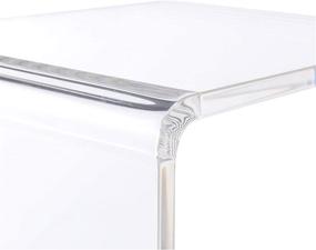 img 1 attached to 🌟 Abbey Avenue Celine Snack Table: Stylishly Transparent and Functional