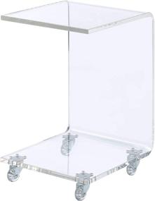 img 4 attached to 🌟 Abbey Avenue Celine Snack Table: Stylishly Transparent and Functional