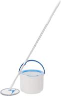 efficient cleaning with amazon basics spin mop: built-in ringer & standard water bucket logo