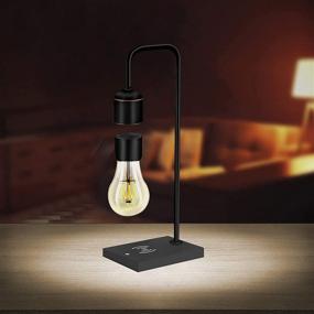 img 2 attached to 💡 Floatidea Magnetic Levitating Light Bulb with Wireless Charging Pad: A Luxurious Apple/Android Compatible Black Levitation Table Lamp and White LED Night Light – Ideal for Bedrooms, Desk Toys, Office Gifts