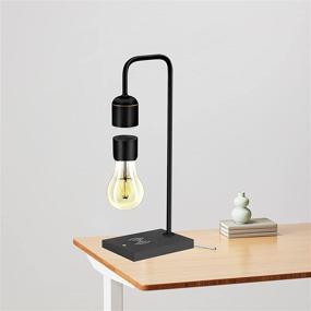 img 1 attached to 💡 Floatidea Magnetic Levitating Light Bulb with Wireless Charging Pad: A Luxurious Apple/Android Compatible Black Levitation Table Lamp and White LED Night Light – Ideal for Bedrooms, Desk Toys, Office Gifts