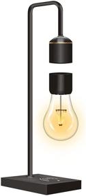 img 4 attached to 💡 Floatidea Magnetic Levitating Light Bulb with Wireless Charging Pad: A Luxurious Apple/Android Compatible Black Levitation Table Lamp and White LED Night Light – Ideal for Bedrooms, Desk Toys, Office Gifts