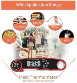 img 3 attached to 🔥 Valorosa Waterproof Digital Meat Thermometer: Instant-Read LCD Display, Stainless Steel Probe, Backlight, Calibration - Battery Included (Black)