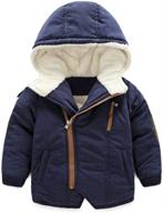 warm winter outerwear: mud kingdom little boys hoodie coat with fur lining & zip-up closure logo