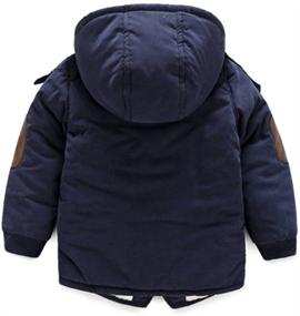 img 3 attached to Warm Winter Outerwear: Mud Kingdom Little Boys Hoodie Coat with Fur Lining & Zip-Up Closure