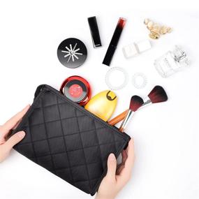 img 2 attached to Luxurious LittleStar Cosmetics Pouch: Stylish Travel Case for Lady Accessory Organization, Black