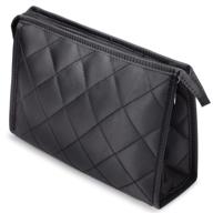 luxurious littlestar cosmetics pouch: stylish travel case for lady accessory organization, black logo