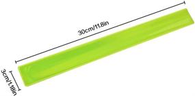 img 3 attached to 🏃 HEQUSigns 20 Pcs Reflective Snap Bands Fluorescent Slap Armbands | High Visibility Reflector Strips | Safety Bands for Children, Adults, Boys, and Girls | Ideal for Cycling, Running, Jogging