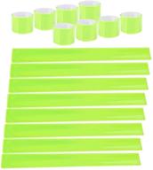 🏃 hequsigns 20 pcs reflective snap bands fluorescent slap armbands | high visibility reflector strips | safety bands for children, adults, boys, and girls | ideal for cycling, running, jogging логотип