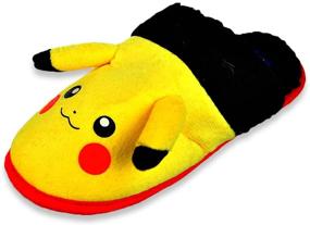 img 4 attached to Pokémon Character Toes Plush Slip-On House Shoes for Boys