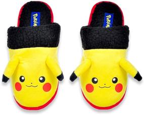 img 2 attached to Pokémon Character Toes Plush Slip-On House Shoes for Boys