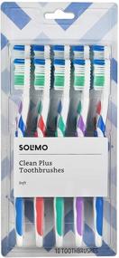 img 4 attached to Quality and Value: Amazon Brand - Solimo Clean Plus Toothbrushes, Pack of 10