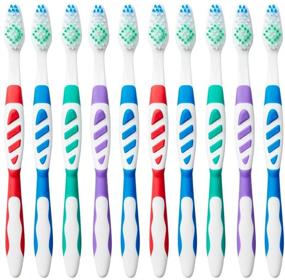 img 3 attached to Quality and Value: Amazon Brand - Solimo Clean Plus Toothbrushes, Pack of 10