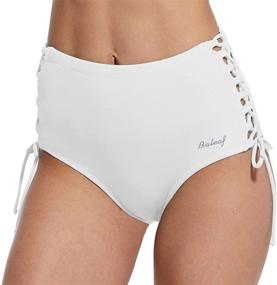 img 4 attached to 🩱 BALEAF Waisted Bottoms Control Hipster: The Ultimate Swimwear Solution for Women's Swimsuits & Cover Ups