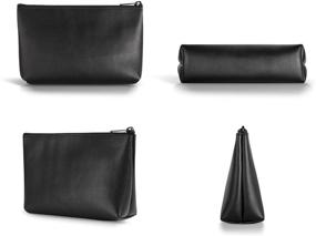 img 1 attached to 👜 Ayotu Waterproof Storage Pencil Pouch Bag - Organizer for MacBook Power Adapter, Mouse, Apple Pencil, Data Cables, Cellphone, Power Bank, Cosmetic, etc. | Various Styles - Retro Black