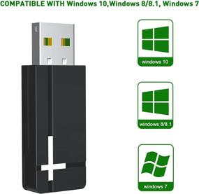 img 2 attached to Xbox One Wireless Adapter | Windows 10, 8.1, 8, 7 Compatible | Works with Xbox One Controller, Elite Series 2, Xbox One X/S