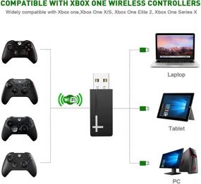 img 3 attached to Xbox One Wireless Adapter | Windows 10, 8.1, 8, 7 Compatible | Works with Xbox One Controller, Elite Series 2, Xbox One X/S