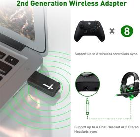 img 1 attached to Xbox One Wireless Adapter | Windows 10, 8.1, 8, 7 Compatible | Works with Xbox One Controller, Elite Series 2, Xbox One X/S