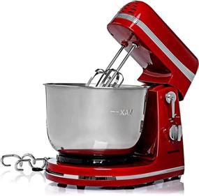 img 4 attached to 🔴 Ovente SM880RI Electric Stand Mixer: Powerful 300W with 6-Speed Control, Stainless Steel Mixing Bowl - Perfect for Whipping, Mixing, and Blending – Red Color