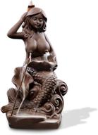 enhance your home décor with the otofy mermaid ceramic incense holder backflow incense burner – artwork figurine for aromatherapy, fantasy gifts & sculptures логотип