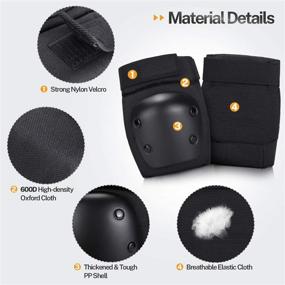 img 2 attached to 🛡️ COCOBELA Kids Knee Pads Elbow Pads and Wrist Guards: Safety Gear for Skating, Cycling, Rollerblading, Scooter Sports