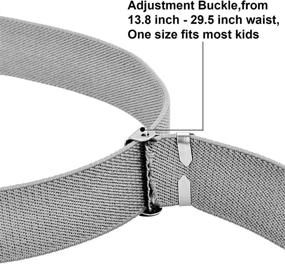 img 2 attached to 👦 Tatuo Kids Buckle Belt Set: Adjustable Elastic Stretch Belts for Boys - 4 Pieces, Children's Favorite!
