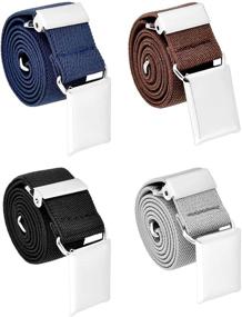 img 1 attached to 👦 Tatuo Kids Buckle Belt Set: Adjustable Elastic Stretch Belts for Boys - 4 Pieces, Children's Favorite!