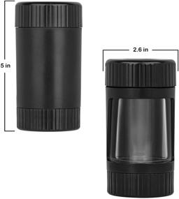 img 3 attached to 🔦 Gohfeoeo Light-Up LED Transparent Glass Seal Storage Jar: Grinder, Magnifying Jar (Black)