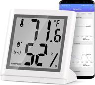 🌡️ newoke digital hygrometer indoor thermometer with lcd display - humidity and temperature sensor, app notification alert, and data storage export logo