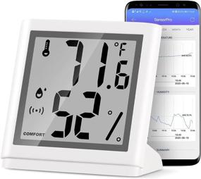 img 4 attached to 🌡️ NEWOKE Digital Hygrometer Indoor Thermometer with LCD Display - Humidity and Temperature Sensor, App Notification Alert, and Data Storage Export